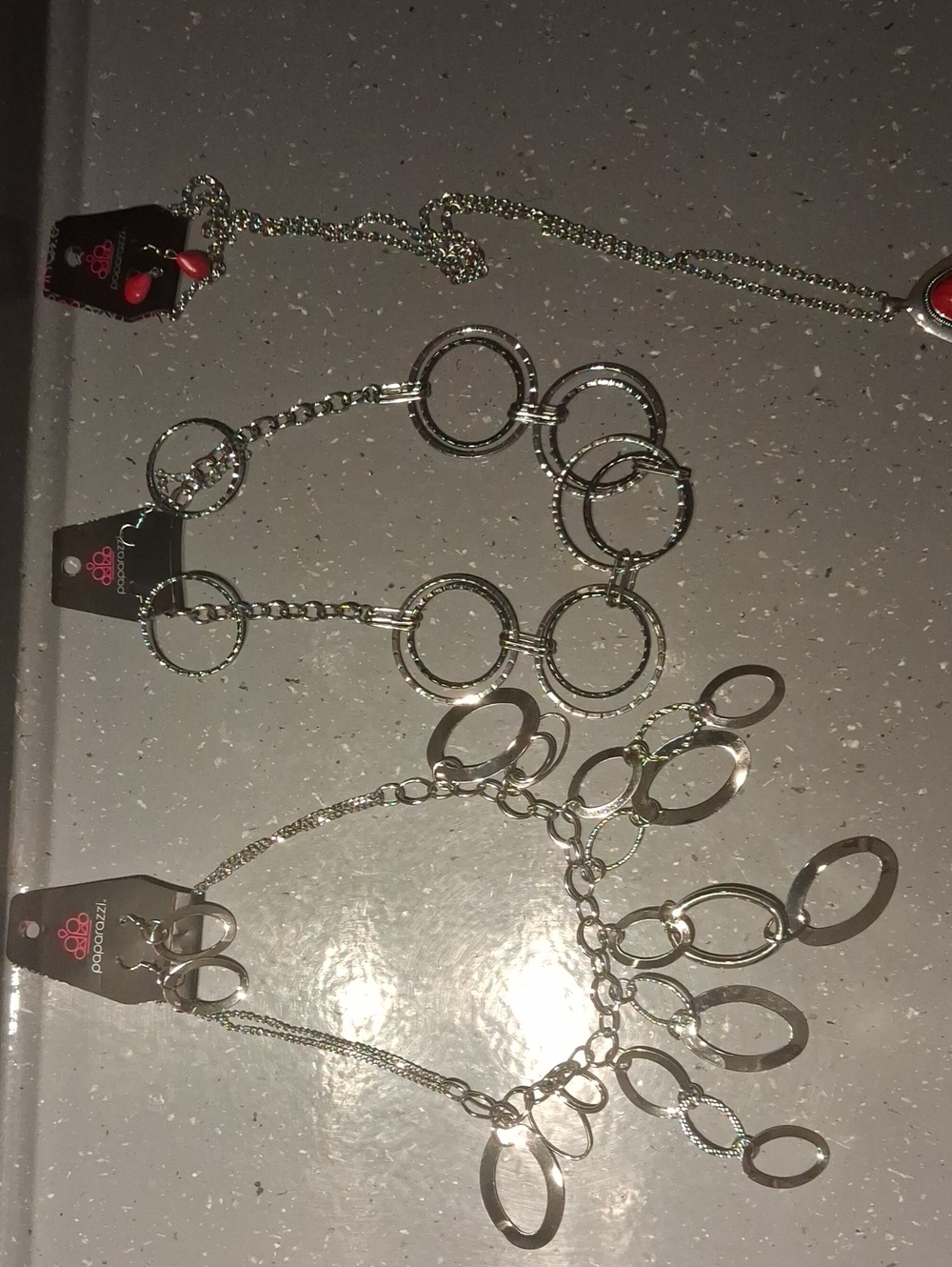 Silver Multi-Ring Statement Necklace by Paparazzi